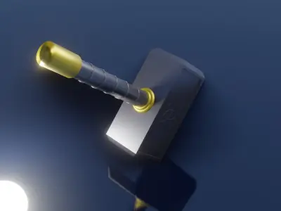 Hammer 3d model with glow effects 3D model