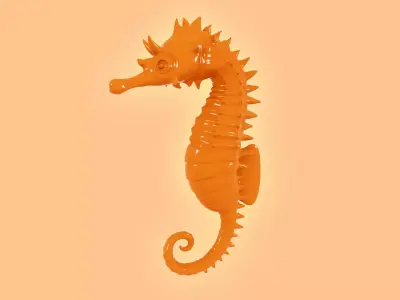 Sea Horse Low-poly 3D model