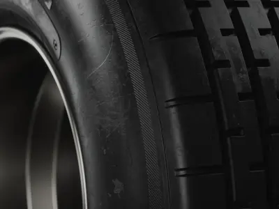 Avon Cut Wet Historic Tire Real World Details 3D model