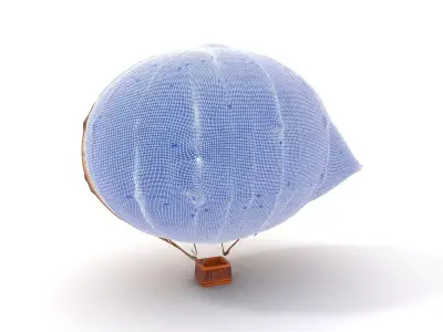 Vintage Air Balloon model pack Low-poly 3D model