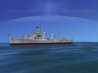 Gleaves Class Destroyer USS Turner 3D model