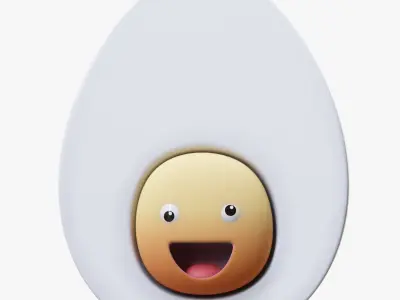  Stylized Egg 3D model