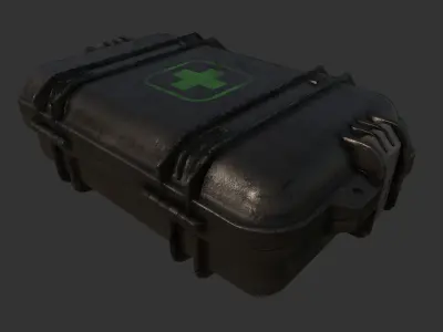 Military Case Weapon First Aid Kit Low-poly 3D model