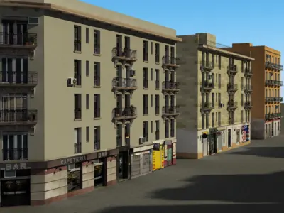 Building Collection 91 - 100 Low-poly 3D model