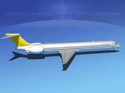 McDonnell Douglas MD80 SAS Snowflake 3D model