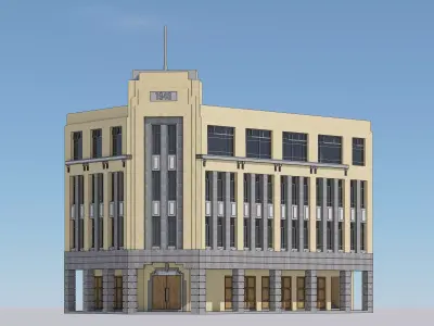 Malaysia Shophouse Corner 1940 3D model