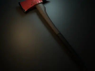 Fire axe Low-poly 3D model Low-poly 3D model