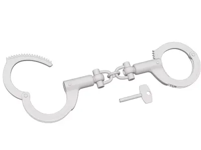 Chinese Police Handcuffs 3D model