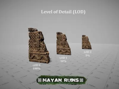 Mayan Ruins Low-poly 3D model
