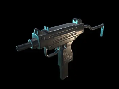 Uzi Gun Low-poly 3D model buy