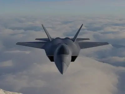 KAI KF-21 BORAMAE 5TH GEN FIGHTER JET Low-poly 3D model