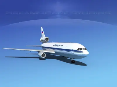 Douglas DC-10 Aeroflot 3D model