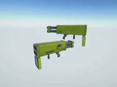 Stylized Quad launcher lowpoly 3d model Low-poly 3D model