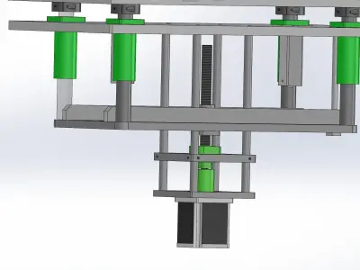 Double axle shifting load fine tuning platform 3D model