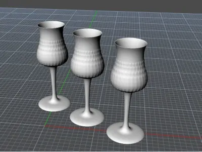 Crystal Champagne Glass Free 3D model