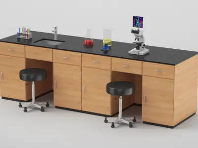 School Items Collection 3D model