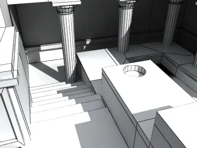 Knossos roman baths in cyprus Free 3D model