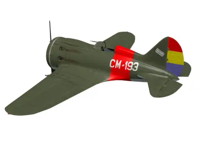 Polikarpov I-16 Rata Type10 3D model