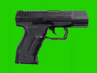 P99 Pistol Gun PSX PS1 Low-poly 3D model