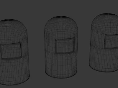 Trashbin 3D model Free low-poly 3D model
