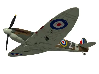 Supermarine Spitfire Mk-IIa 3D model