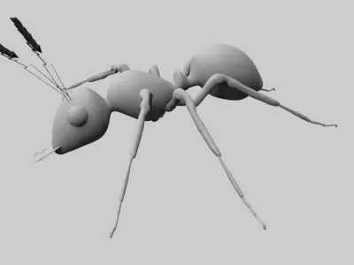 Ant 3D model Low-poly 3D model