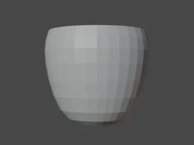 Big Vase No Material No textures Free low-poly 3D model