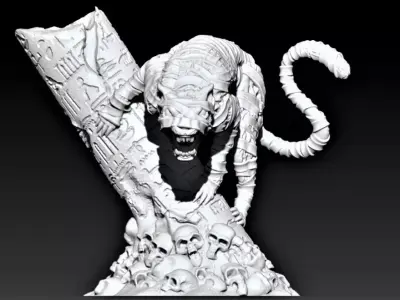 Mummy cat 3D print model