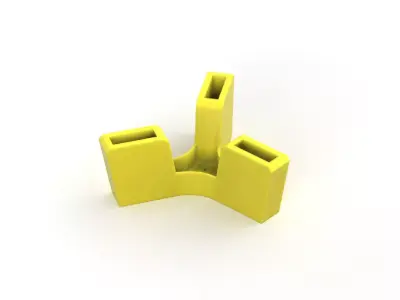 Tripod Table Connector 3D Printed Joint Free 3D print model