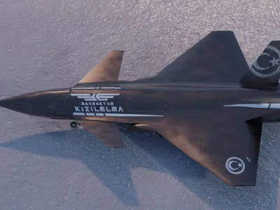 Bayraktar Kizilelma Low-poly 3D model