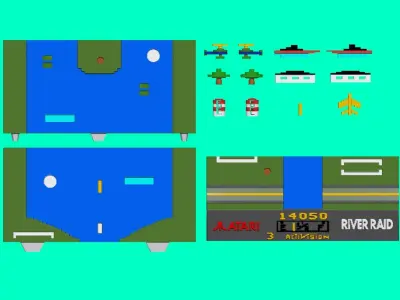 River Raid atari classics 3D print model