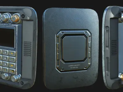 Military Scrambler Device Decryptor Cipher low-poly PBR Low-poly 3D model