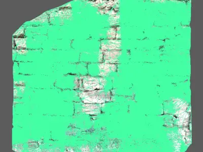 Gate wall of a beautiful fort built thousands of years ago 3D model