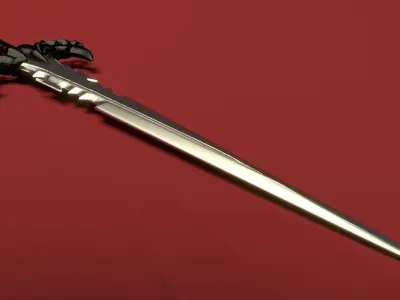 Fantasy Claymore Model Low-poly 3D model