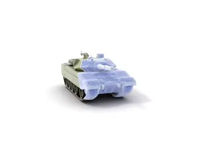 Olive Battle Tank model pack Low-poly 3D model