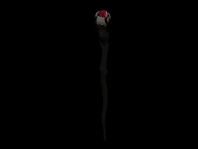 Skull Staff Low-poly 3D model