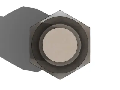 Conexao Reta Rosca Straight Thread Connection G M5 Micro 3D model