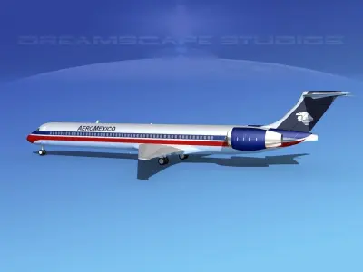 McDonnell Douglas MD-90 Aero Mexico 3D model