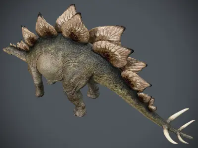 Stegosaurus- Maya Low-poly 3D model