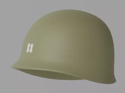 WW2 US M1 Combat Helmet 3D model