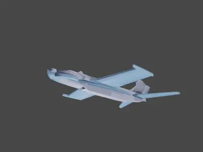 Ekronoplane military aircraft 3D model
