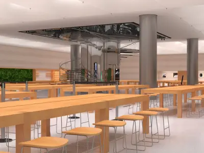Apple Store Fifth Avenue New York 3D model
