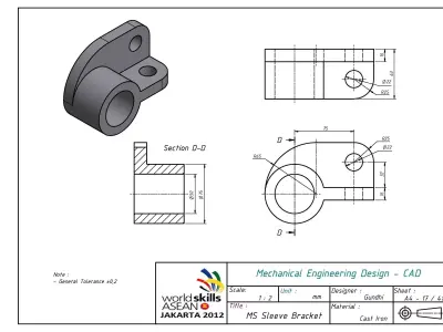MS Sleeve Bracket Free 3D model