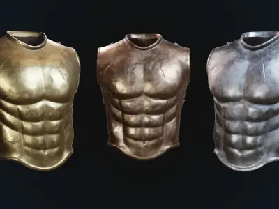 Greek armor Low-poly 3D model