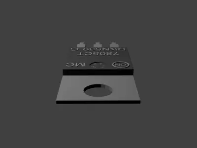 Transistor electronic component Free low-poly 3D model