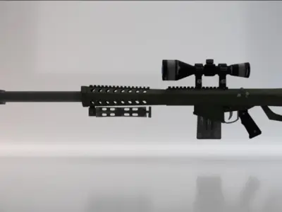 Heavy Sniper Rifle  Low-poly 3D model