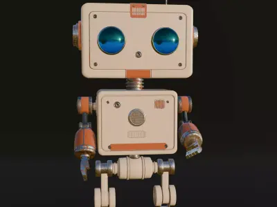  Retro Robot   3D model