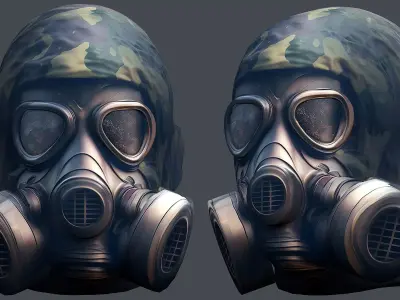 Helmet 3d model military combat Military Low-poly 3D model