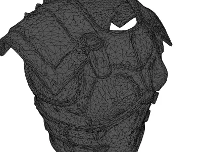 Worn Leather Armor Chest Piece 3D model