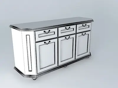 dresser sideboard with drawers Free 3D model